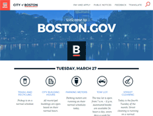 Tablet Screenshot of boston.gov
